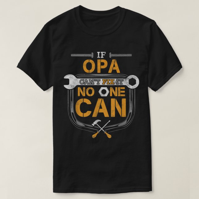 T-shirt Mens Si Opa ne peut pas le réparer Handyman (Design devant)