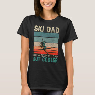 T-shirt Mens Ski Papa Mountain Ski Hiver Sport Ski Neige