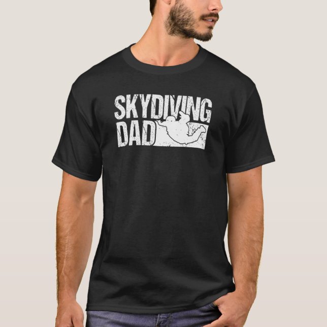 T-shirt Mens Skydiver Skydiver Papa Skydiving (Devant)