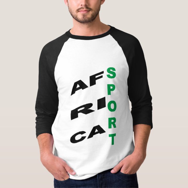 T-shirt Men's Sleeve Raglan Shirt  DESIGN  AFRICA  SPORT  (Devant)