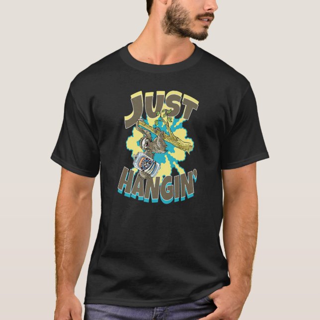 T-shirt Mens Sloth Juste Hanging Out (Devant)