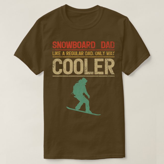 T-shirt Mens Snowboarding Snowboard Dad Like a Regular Dad (Design devant)