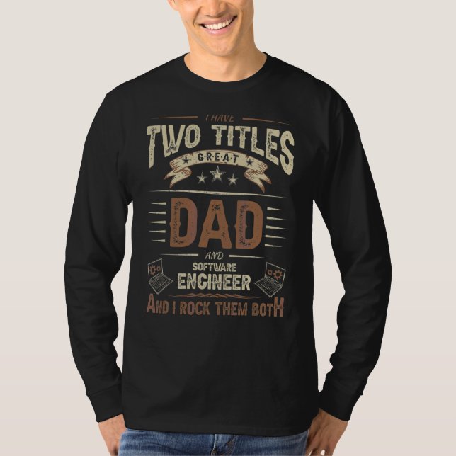T-shirt Mens Software Engineering Papa Engineer Blagues Tw (Devant)