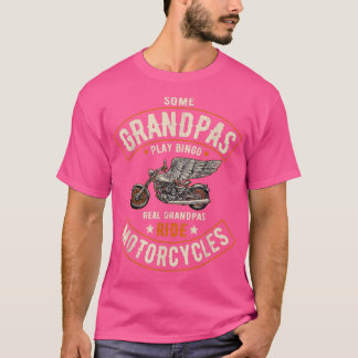 T-shirt Mens Some Grandpas Play Bingo Real Grandpas Ride M