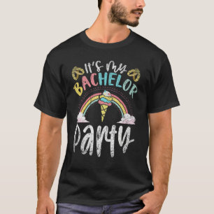 T-shirt Mens Son Bachelor Party Groom Glace Rainbow