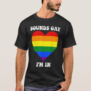 T-shirt Mens SONS GAI I M IN Rainbow LGBT Gay pride Drapea