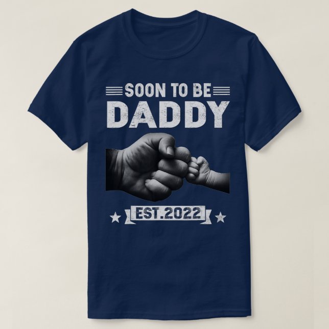 T-shirt Mens Soon To Be Daddy Est 2022 Retro Fathers Day 2 (Design devant)