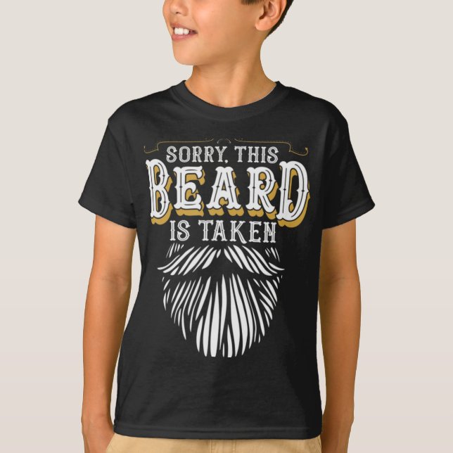 T-shirt Mens Sorry This Beard Is Taken Country Retro Valen (Devant)