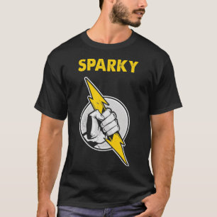 T-shirt Mens Sparky Electricien Hand Lightning