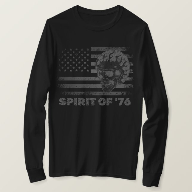 T-shirt ​Men's Spirit of 76 Chopper Skull Shirt (Design devant)