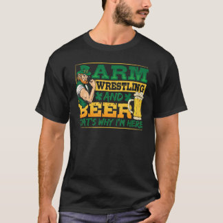 T-shirt Mens St patrick lutte contre les bras et la bière