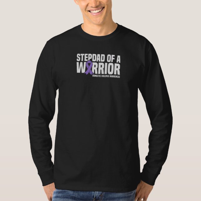 T-shirt Mens Stepdad D'Un Guerrier Violent Domestique (Devant)