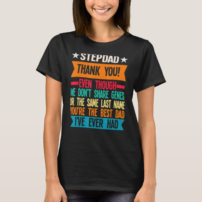 T-shirt Mens Stepdad Merci Même Si Père (Devant)