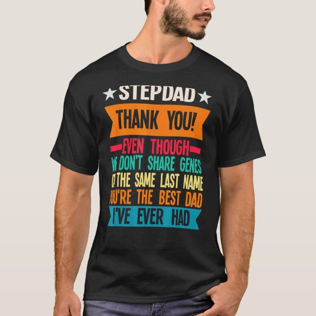 T-shirt Mens Stepdad Merci Même Si Père (Devant)