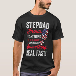 T-shirt Mens Stepdad Peu Importe La Vie Dure Obtient Ameri