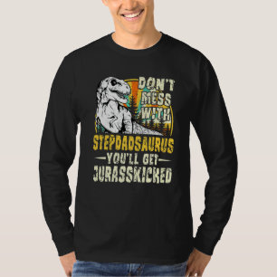 T-shirt Mens Stepdad Rex Saurus Papasaurus Dinosaures Homm