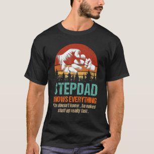 T-shirt Mens Stepdad Sait Tout Premier Saute Famille Grais