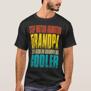 T-shirt Mens Stop Motion Animation Grand-père comme un gra