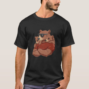 T-shirt Mens Strong Dadabear - Père Des Jumeaux Enfants Da