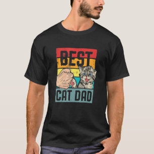 T-shirt Mens style rétro Meilleur Chat Papa
