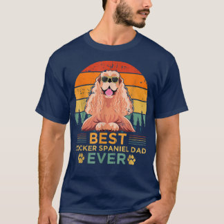 T-shirt Mens Style Rétro Meilleur Cocker Espagnol Papa Jam