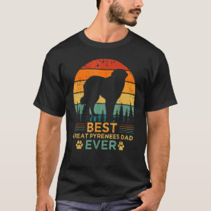 T-shirt Mens Style Rétro Meilleur Grand Pyrénées Papa Jama