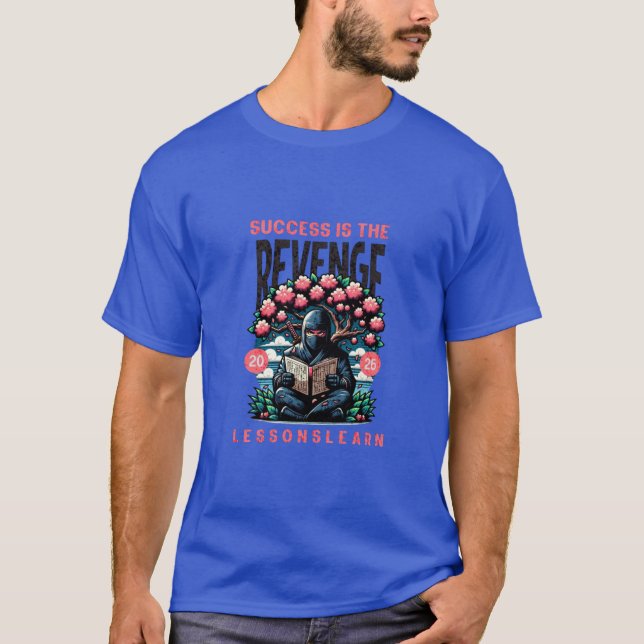 T-SHIRT MEN'S SUCCESS REVENGE LESSONS LEARN BASIC TEE (Devant)