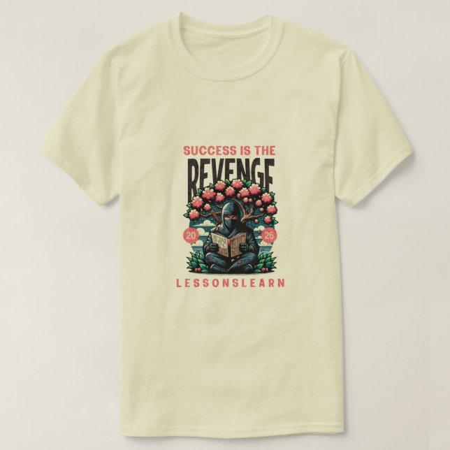 T-SHIRT MEN'S SUCCESS REVENGE LESSONS LEARN T SHIRT  (Design devant)