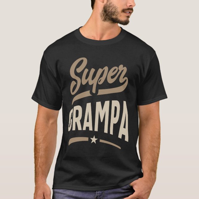 T-shirt Mens Super Grampa - Père Grandpa Cadeau (Devant)