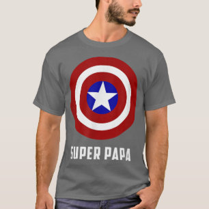 T-shirt Mens Super Papa Funny Papa Best Fête des pères Cad