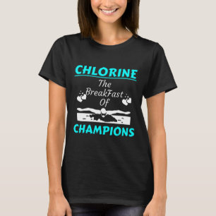 T-shirt Mens Swim Chemise Chlorine Le Petit Déjeuner Champ