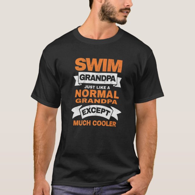 T-shirt Mens Swim Grandpa Swim Athlete Swimmer Grandfather (Devant)