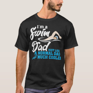 T-shirt Mens Swim Papa Drôle cadeau pour nager Papa Tee