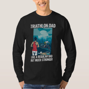 T-shirt Mens Swim Vélo Course Pour Un Triathlon Papa