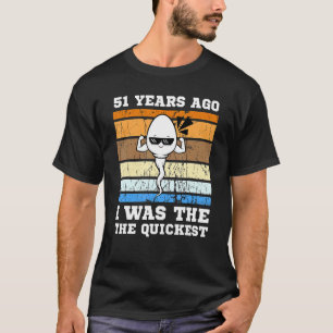 T-shirt Mens Swimmer Le Plus Rapide Il Y A 51 Ans Sperm Le