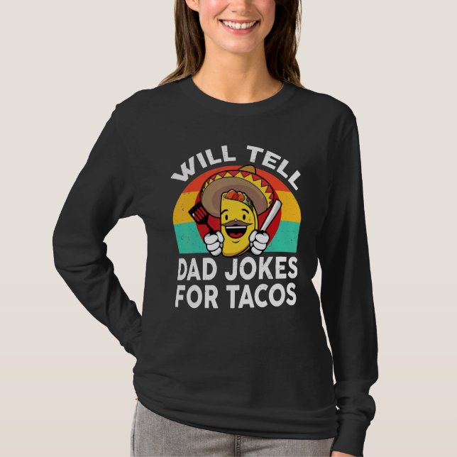 T-shirt Mens Taco Va Dire À Papa Plaisanteries Pour Tacos  (Devant)