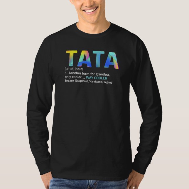 T-shirt Mens Tata Définition Comme Un Grand-Père Ordinaire (Devant)