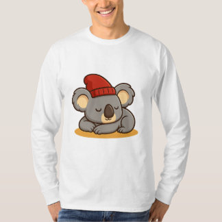T-shirt Men's Tee with a Cartoon Illustration of a Koala