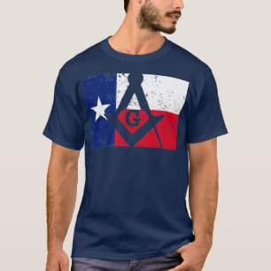 T-shirt Mens Texas Masonic Carré Compass Freemason