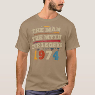 T-shirt Mens The Man Myth Legend 1974 48th Birthday Gift F