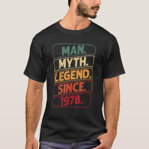 T-shirt Mens The Man Myth Legend depuis 1978 44th Birthday