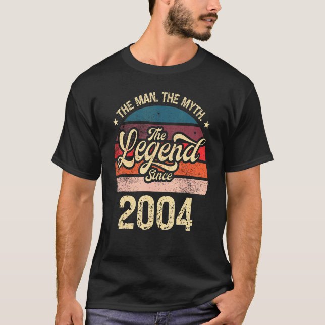 T-shirt Mens The Man The Myth The Legend Depuis 2004 Anniv (Devant)