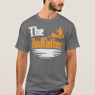 T-shirt Mens The Rodfather  Funny Mens Fishing Fisherman 