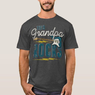 T-shirt Mens This Grandpa Rocks Bhelp Fête des pères Music