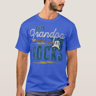 T-shirt Mens This Grandpa Rocks Bhelp Fête des pères Music
