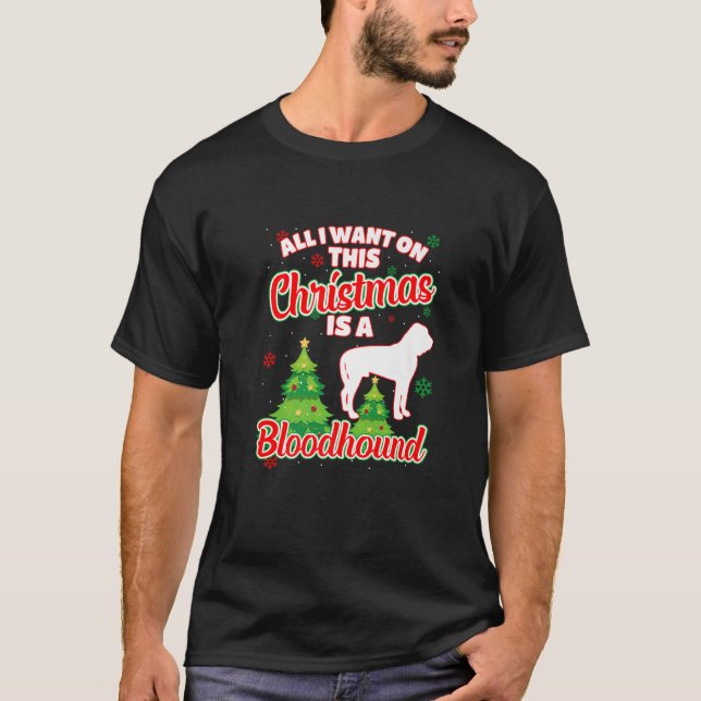 T-shirt Mens Tout Ce Que Je Veux Pour Ce Noël Est Un Blood (Devant)