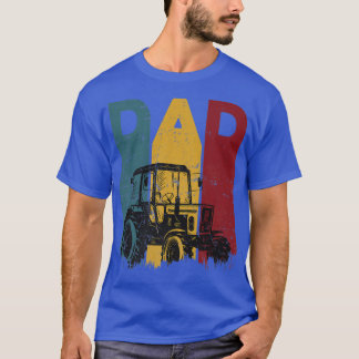 T-shirt Mens Tracteur Vintage Papa Agriculture Père Agrico