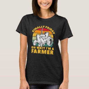T-shirt Mens Tractor Agriculture Enfin vendredi Oh Attends