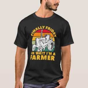 T-shirt Mens Tractor Agriculture Enfin vendredi Oh Attends