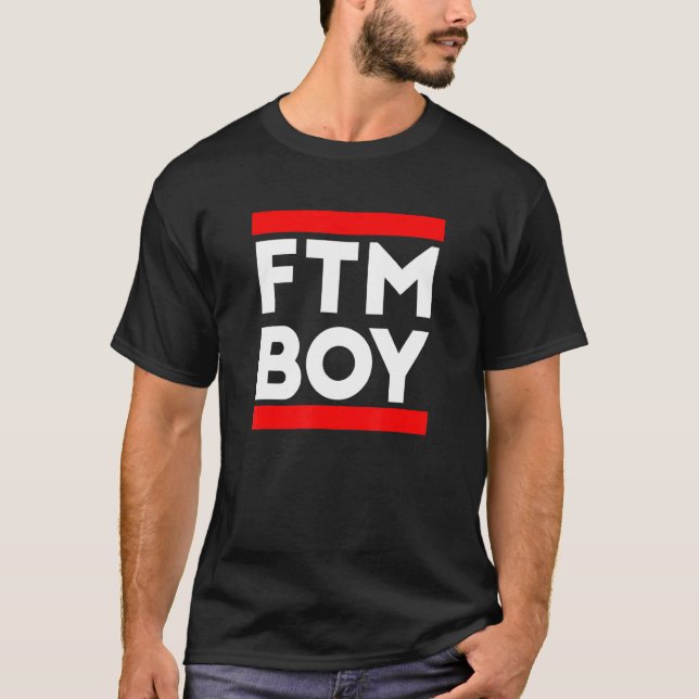 T-shirt Mens Trans Boy Ftm Design (Devant)